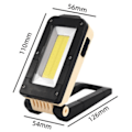 Miniatyrbillede 6 af 6: Svingbar genopladelig LED og COB arbejdslampe med Type-C, bærbar