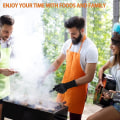 Miniatyrbilde 5 av 7: BBQ brannsikre, kuttresistente hansker, 1472°F varmebestandige Flame Black