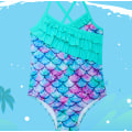 Miniatyrbild 5 av 5: Mermaid Beach Hawaii Badkläder Flickor Badkläder 5-6 År
