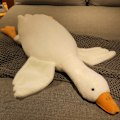 Miniatyrbillede 2 af 5: Simuleret plysdyr stor hvid gås dukke lang bånd pude C