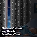 Miniatyrbilde 3 av 7: Blackout-gardiner 84 tommer lengde 2 paneler Grommet termisk isolasjon