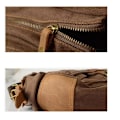 Miniatyrbillede 4 af 5: Vintage Læder Canvas Laptop Taske Messenger Tasker Medium, Canvas Kamera Taske Vintage DSLR SLR Messenger Skuldertaske - Kaffe