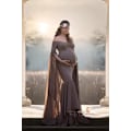 Miniatyrbillede 4 af 5: Maternity Chiffon Havfrue Kjole Off Shoulder Drop Ærmer Tilpasset