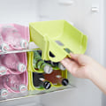 Miniatyrbillede 3 af 5: 3 stk køleskabsflaskeholder, stabelbar flaskeholder i plast