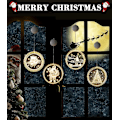 Miniatyrbild 4 av 6: Julgransdekorationer för fönster, stora batteridrivna julgransdekorationer
