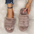 Miniatyrbillede 2 af 5: Herres åbne tå frotté slippers (Medium Gray 7-8)