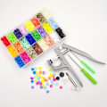 Miniatyrbild 4 av 6: 24 färger plast tryckknappar med metalltång verktyg