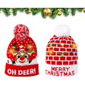 Miniatyrbilde 1 av 4: LED Julehatt 2 Stykker LED Fargerik Julehatt Fawn Strikket