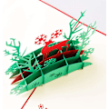 Miniatyrbilde 2 av 5: 3D tredimensjonalt julekort julehjortkort