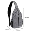Miniatyrbillede 2 af 5: Crossbody Sling Rygsæk Sling Taske Rejse Vandreture Brysttaske Dagrygsæk (Sort)