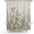 Färgglad blommig duschdraperi, med 12 plastkrokar 180*230cm