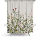 Miniatyrbillede 1 af 4: Farverigt blomsterbruseforhæng med 12 plastikkroge 200*230cm