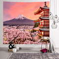 Miniatyrbillede 1 af 5: Asiatisk japansk vægtæppe Fuji bjerg vægtæppe Japan pagode