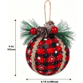 Miniatyrbilde 4 av 7: Buffalo Plaid Rustikke Julepynt Ornamenter Sett, Un