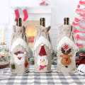 Miniatyrbilde 1 av 5: 3 juledekorasjoner i lin, vinflaskedeksel, vinflaskepose