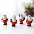 Miniatyrbillede 2 af 7: 4 stk. Resin Julemand Bordplade Showcase Smuk Tegneserie Dukke Sce
