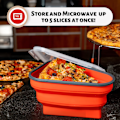 Miniatyrbillede 5 af 5: Genanvendelig pizzabox med 5 mikrobølgeegnede serveringsbakker