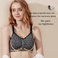 Miniatyrbillede 3 af 8: Maternity front open buckle plus size amme BH - Lilla M