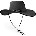 Miniatyrbillede 2 af 5: Cowboy Hat, Filt Kunstlæder Solhat, Ruskind Rejse Cap, Western