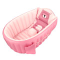 Miniatyrbillede 1 af 7: Oppustelig Badekar til Småbørn, Skridsikker Sikkerhed Tyk Pude Central Sæde, Bærbar Rejse Sædebade Baby Swimmingpool til 0-5 År, Pink