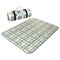Miniatyrbilde 1 av 7: Pikniktepper, Boho Piknikmatte for Vanntette Foldbare, Sandsikre Overdimensjonerte Utendørsmatter, for Fester, Camping, Park, Reise, Gressgaver, snøflak 150*150cm