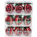 Pikkukuva 2 / 7: Buffalo Plaid Rustik Aiheinen Joulukuusi Koriste Ornamentti Setti, Un