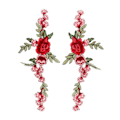 Miniatyrbillede 5 af 6: 8 stk. blomsterbroderede patches sy på patches rose patch