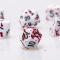 Pikkukuva 5 / 5: D&D(Fuchsia) Noppapelisarja Epäsäännöllinen Heitto Veriset Punaiset Pisteet Polyh