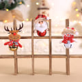 Miniatyrbilde 3 av 6: 6 stk juledekorasjoner juletre liten snømann anheng