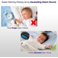 Miniatyrbild 6 av 6: LCD Digital Alarmklocka Batteridriven Endast, Blå Bakgrundsbelysning, Hej