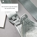 Miniatyrbild 8 av 8: Maternity front open buckle plus size amningsbehå - Mörkgrå XL