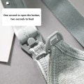 Miniatyrbilde 8 av 8: Maternity front open buckle plus size amme-BH - Melkehvit L