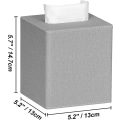 Miniatyrbild 4 av 5: Snygg fyrkantig servettbehållare i konstläder med magnetisk botten för