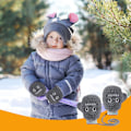 Miniatyrbild 5 av 5: Barn Skidhandskar, Dinosaurie Snöhandskar för Pojkar och Flickor, Baby W