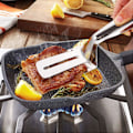 Miniatyrbillede 5 af 5: Steak Tang, 3 i 1 Madlavningstang, Dobbeltsidet Spatel, 10 Tommer