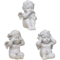 Miniatyrbillede 1 af 5: 3 stk. Vis Angel Statue Resin Se Intet Ondt Hør Intet Ondt Tal Intet Ondt