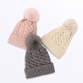 Miniatyrbillede 4 af 5: Vinter Beanie Huer til Kvinder Termisk Vinterhue med Faux Pels Po
