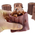 Miniatyrbilde 4 av 6: Ekornskopp i silikon, 3 stk ekornleke, barnas ekornkopp