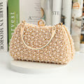 Miniatyrbilde 1 av 5: Pearl Håndholdt Middag Håndholdt Håndtak Skulder Bag Champagne
