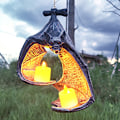 Miniatyrbild 4 av 5: Fladdermus Vägg Tealight Hållare Halloween Ljusstake Fladdermus Staty Trädgård