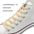 Miniatyrbilde 2 av 5: 5 par flate skolisser for joggesko (beige), flate skolisser for
