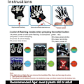 Miniatyrbild 3 av 5: Skelett handskar, LED handskar, Light Up handskar Finger Light Magic