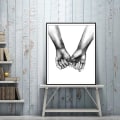 Miniatyrbild 3 av 5: 3 delar hand i hand väggkonst canvas tryck affisch nordisk fashio