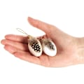 Miniatyrbillede 4 af 6: (Hvid/Lysebrun - 4cm) Påskeæg til ophæng - påskeophæng