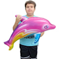 Miniatyrbillede 4 af 5: Pink Rainbow Color Oppustelige Delfin Pool Legetøj (2 Sæt) Strand P