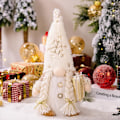 Miniatyrbillede 4 af 5: Jule Sequin Plys Faceless Dukke med Lighted Rudolph Dukke W