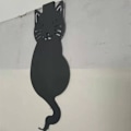 Miniatyrbild 4 av 5: Kattformade dörrkrokar - Svart katt - Handduks-/jackhållare - Håller 10-15 kg - I