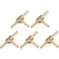 Miniatyrbillede 1 af 3: 6mm Slangeforbindelse T 3 Pin Messing Slange Adapter 5stk