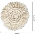 Pikkukuva 5 / 5: 4 kappaleen boheemi makramee-alunen imukykyiset beige-alunen