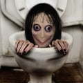 Pikkukuva 2 / 5: Halloween Guru -naamiot Pitkät hiukset Naispuolinen aave naamiot